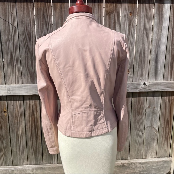 Kenna T Leather Moto Jscket Pink Womens sz Small - Picture 6 of 11